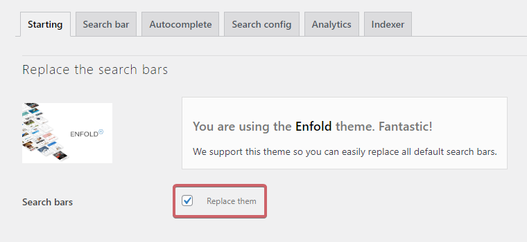 Enfold theme FiboSearch formerly AJAX Search for WooCommerce