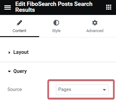 FiboSearch Posts Search Results Widget - Query group