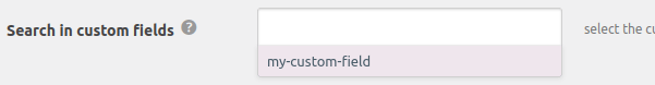 Add custom fields manually in FiboSearch settings