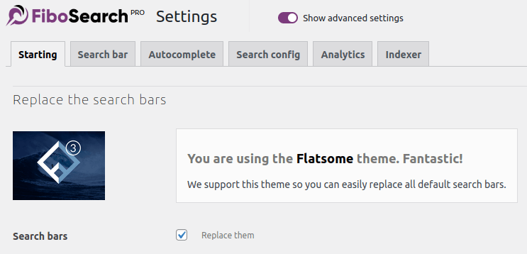 FiboSearch: replace Flatsome search bars